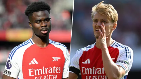 Saka y Odegaard son bajas en Arsenal.
