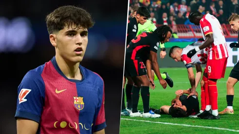 Pau Cubarsí quedó con el rostro maltrecho tras Estrella Roja vs. Barcelona