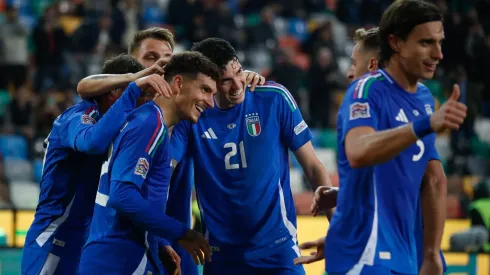 Los jugadores de Italia, a puro festejo.