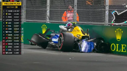 Franco Colapinto se accidentó en la qualy del GP de Las Vegas