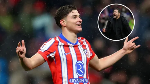 Simeone reacciona al golazo de Julián Álvarez