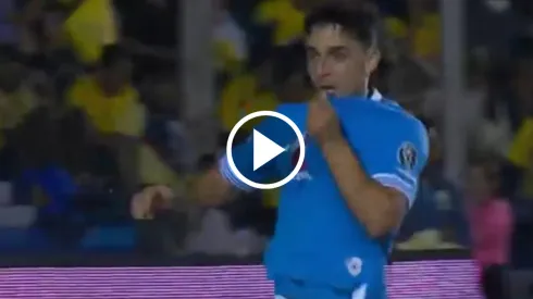 La desafiante celebración de Lorenzo Faravelli tras poner el 1-0 para Cruz Azul ante América