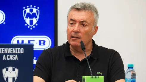 Domenec Torrent en su presentación como DT de Rayados de Monterrey