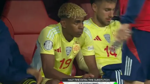 La reacción de Lamine Yamal luego de salir de la Final de la UEFA Nations League entre España y Portugal
