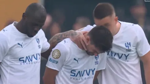 La reacción de Joao Cancelo y Rubén Neves en el minuto de silencio por Diogo Jota