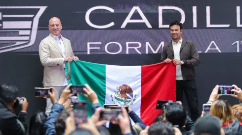 Checo Pérez en su presentación oficial en Cadillac