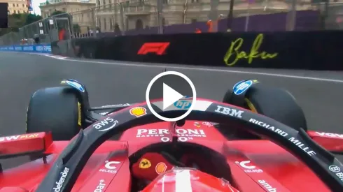 Charles Leclerc chocó en el Gran Premio de Azerbaiyán