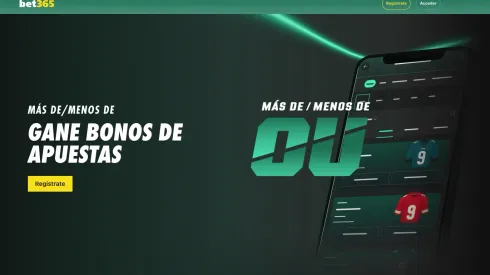 Juega “Más de/Menos de” en bet365 y gana premios