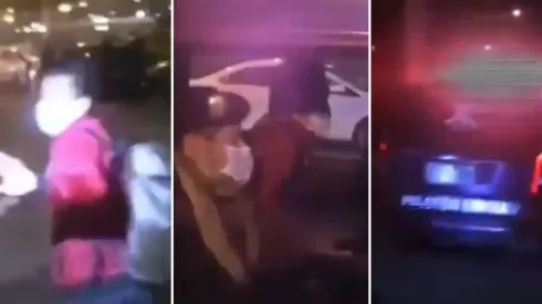 Cueva y un nuevo pintoresco momento: se fue de Videna en un patrullero de la policía