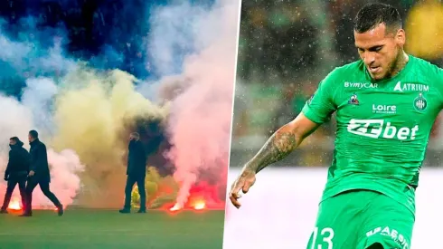 Saint-Étienne, de Trauco, recibió sanción y jugará sin público tras incidentes con bengalas