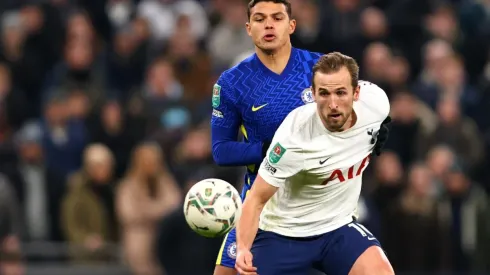 Thiago Silva marcando a Harry Kane. (Foto: Getty Images)
