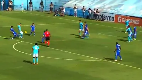 Gol de Horacio Calcaterra, volante de Sporting Cristal. (Foto: Captura de pantalla)
