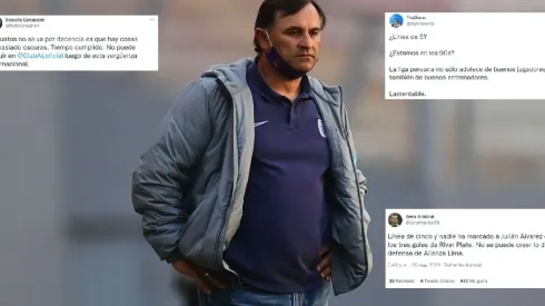 Hinchas piden la salida de Carlos Bustos del cargo de DT de Alianza Lima. Foto: Liga de Fútbol Profesional