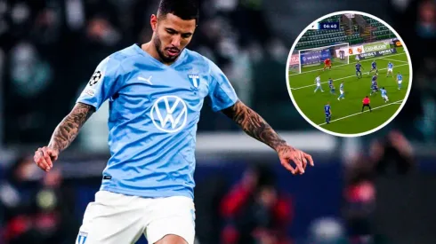 Directo al ángulo: así fue el espectacular golazo de Peña. (Foto: Getty Images / Captura de pantalla)