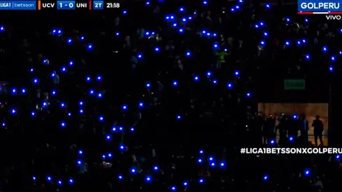 ¡MANSICHE A OSCURAS! Se fue la luz durante la 'U' ante Vallejo. (Foto: Captura de pantalla)