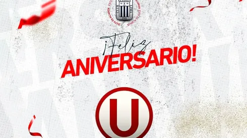 En el aniversario de Universitario: Alianza saludó y dejó recado. (Foto:; Twitter Alianza Lima)