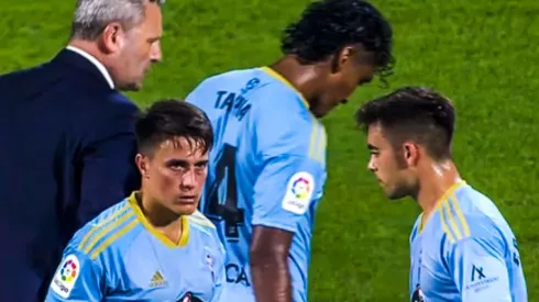 Se encienden las alarmas Tapia se sintió y fue cambiado en el Celta. (Foto: Captura de pantalla)