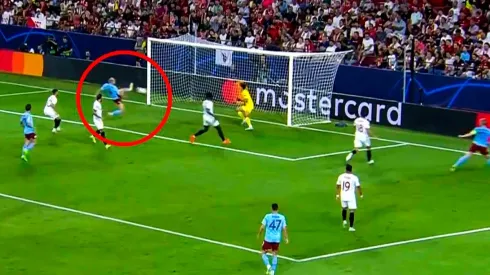 El golazo de Haaland para el 1-0 del City ante Sevilla por Champions. (Foto: Captura de pantalla)