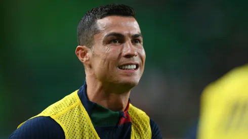 LISBON, PORTUGAL – MARCH 23: Cristiano Ronaldo of Portugal warms up prior to the UEFA EURO 2024 qualifying round group J match between Portugal and Liechtenstein at Estadio Jose Alvalade on March 23, 2023 in Lisbon, Portugal. (Photo by Octavio Passos/Getty Images)
