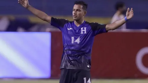 SAN PEDRO SULA, HONDURAS – MARCH 27: Edwin Rodriguez of Honduras reacts during the match between Honduras and Mexico as part of the Concacaf 2022 FIFA World Cup Qualifiers at Estadio Olimpico Metropolitano on March 27, 2022 in San Pedro Sula, Honduras. (Photo by Jorge Cabrera/Getty Images)
