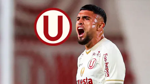 Rodrigo Ureña y el escudo de Universitario.