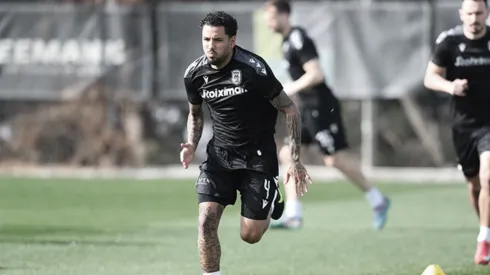 Sergio Peña en el entrenamiento.