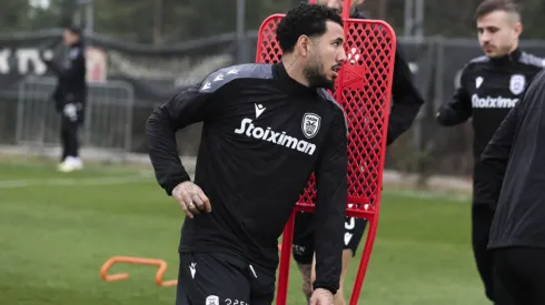Sergio Peña entrenando con el PAOK.
