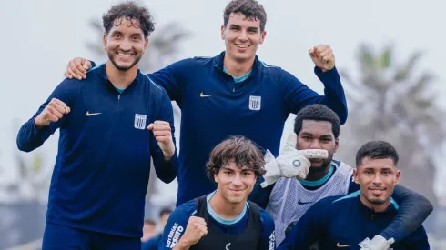 Jugadores de Alianza Lima durante un entrenamiento.