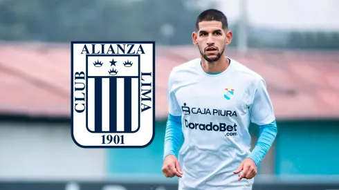 Luis Abram y el escudo de Alianza Lima.