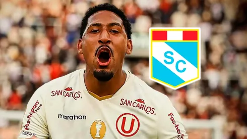 Jesús Castillo en el medio del Universitario vs. Cristal.