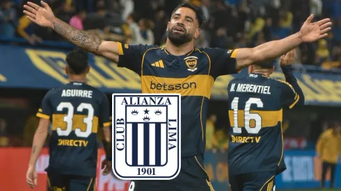 Milton Giménez celebrando.