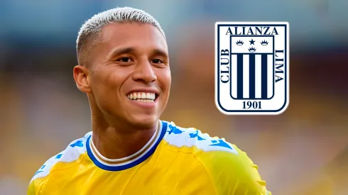 Darwin Machís y el escudo de Alianza Lima.