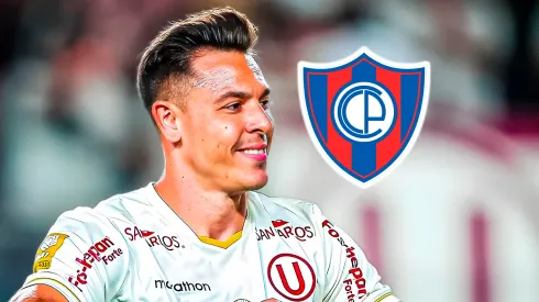 Diego Churín y el escudo de Cerro Porteño.