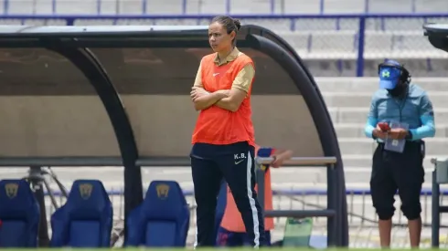 Karina Báez en el encuentro ante las potosinas
