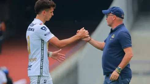 Dinenno y Lillini tras el partido ante Pachuca
