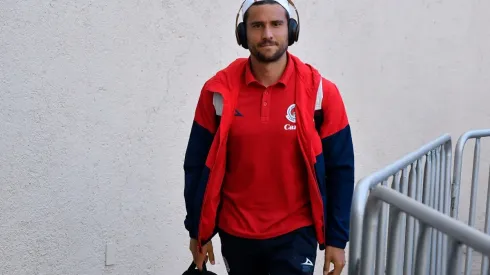 Andrés Iniestra en el estadio Alfonso Lastras
