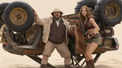 Jack Black y Karen Gillan en Jumanji: Next Level
