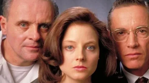 Anthony Hopkins, Jodie Foster y Scott Glenn en Silence of the Lambs
