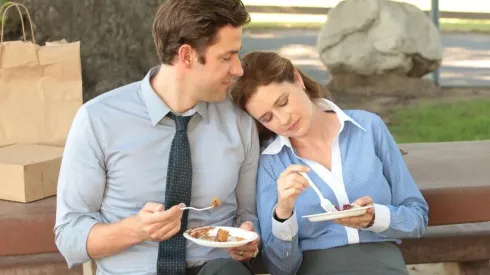 John Krasinski y Jenna Fischer
