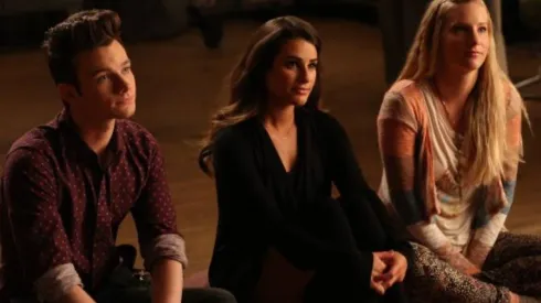 Hearth Morris y Lea Michele en Glee
