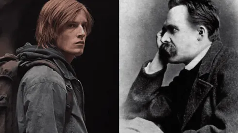 Louis Hofmann en Dark e imagen de Friedrich Nietzsche
