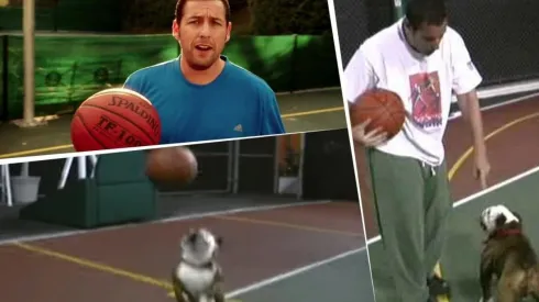 Adam Sandler jugó al basket contra su perro y el video se hizo viral en las redes