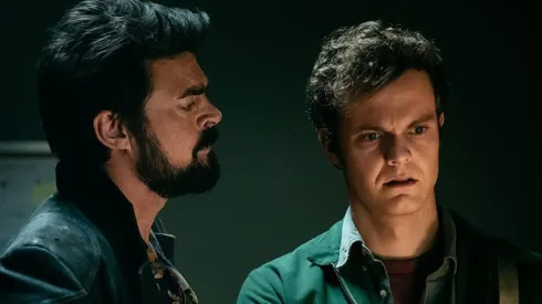 Jack Quaid y Karl Urban en The Boys
