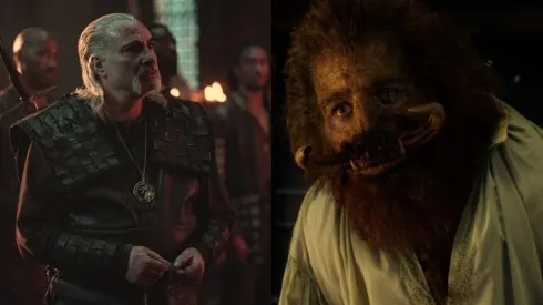 Kim Bodnia como Vesemir y Kristopher Hivju como Nivellen.
