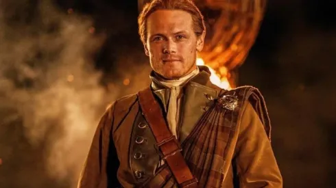 Sam Heughan como Jamie Fraser en Outlander
