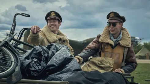 Austin Butler and Callum Turner in Masters of the Air. 
