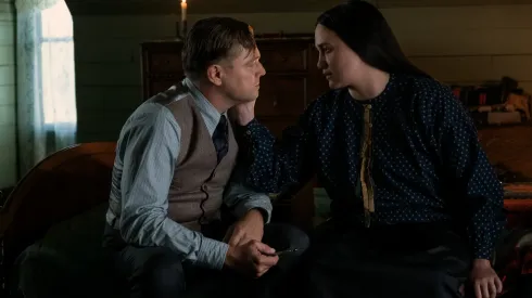Leonardo DiCaprio and Lily Gladstone
