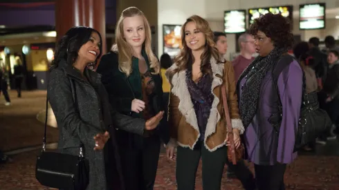 Nia Long, Wendi McLendon-Covey, Zulay Henao and Cocoa Brown in The Single Moms Club.
