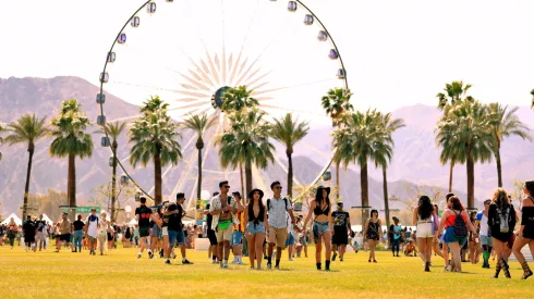Festivalgoers attend the 2018 Coachella Valley Music And Arts Festival at the Empire Polo Field on April 13, 2018.

