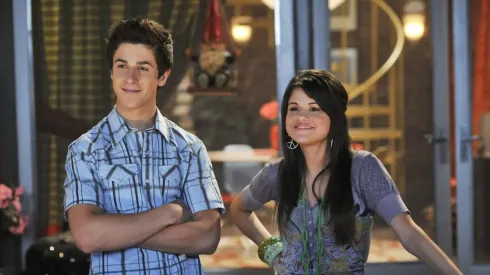 David Henrie and Selena Gomez in "Wizards of Waverly Place" 

